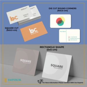 Business cards with die cutting