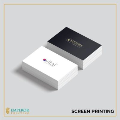 Business cards with screen printing