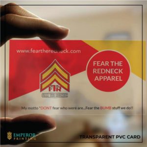 Business-Cards Transparent PVC-card