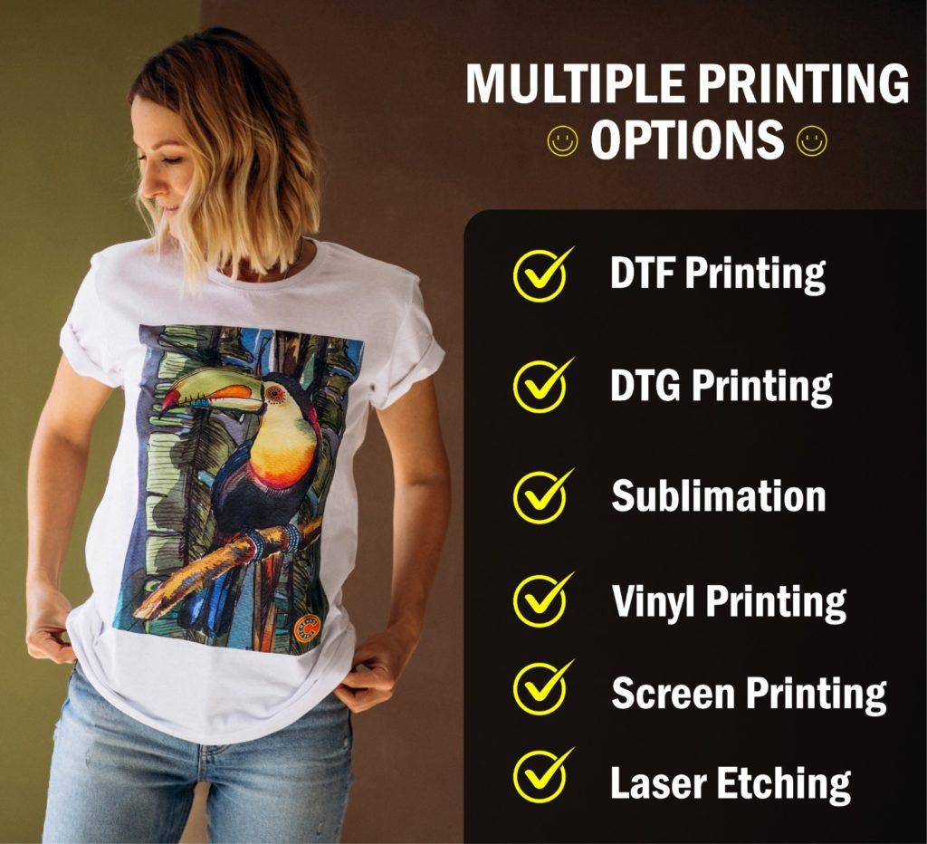 T-shirt Printing options